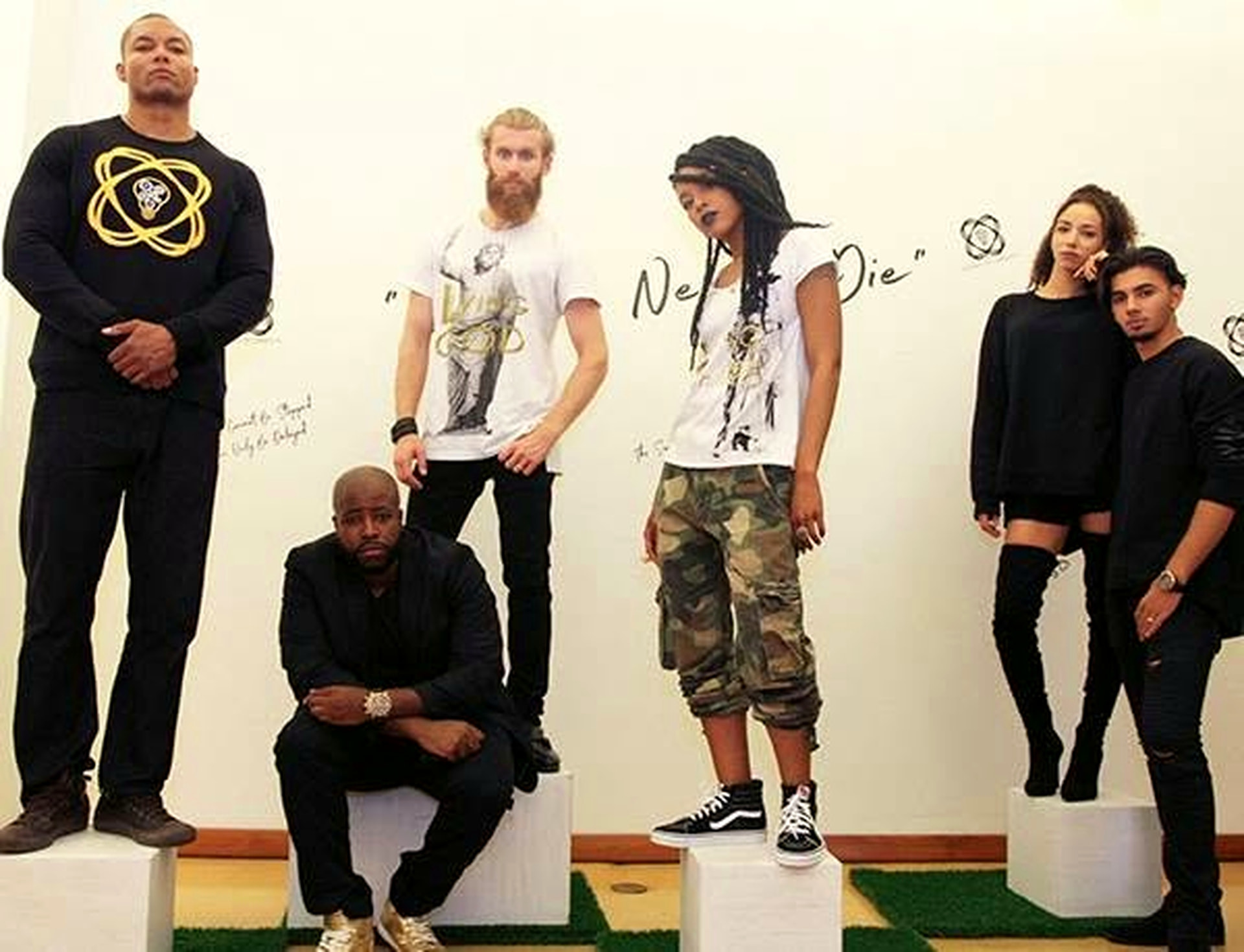 Debut collection presented on live mannequins at the launch